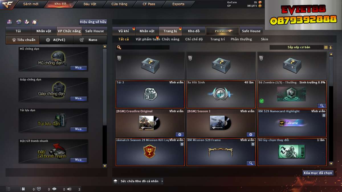 shop acc cf uy tin gia re